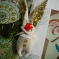 Load image into Gallery viewer, Mini Bowie Bunny, Cotton-filled Ornament
